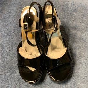 Black Paten Leather Platform Dress Shoes